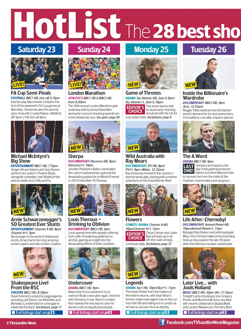 TV & Satellite Week Preview Pages