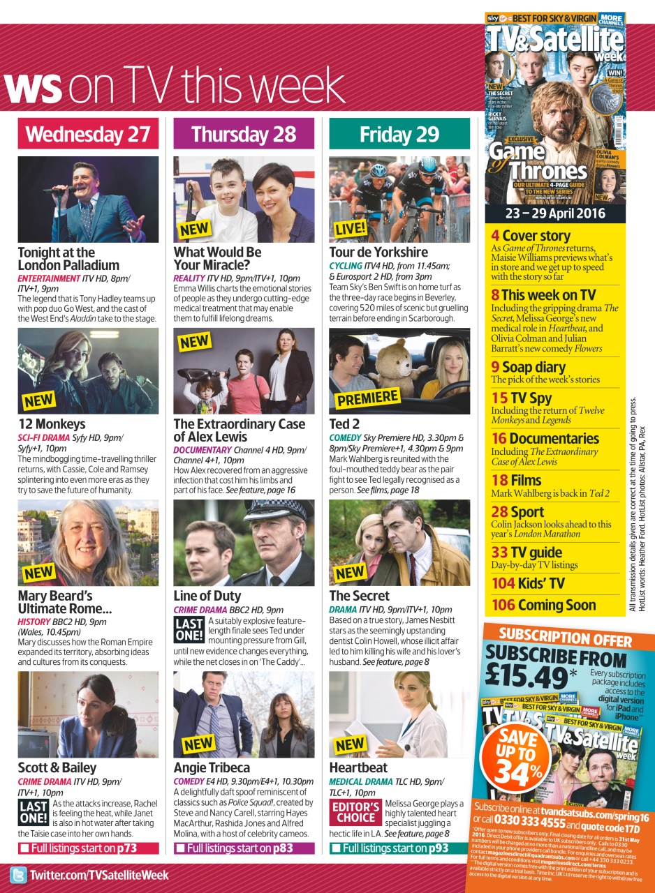 TV & Satellite Week Preview Pages