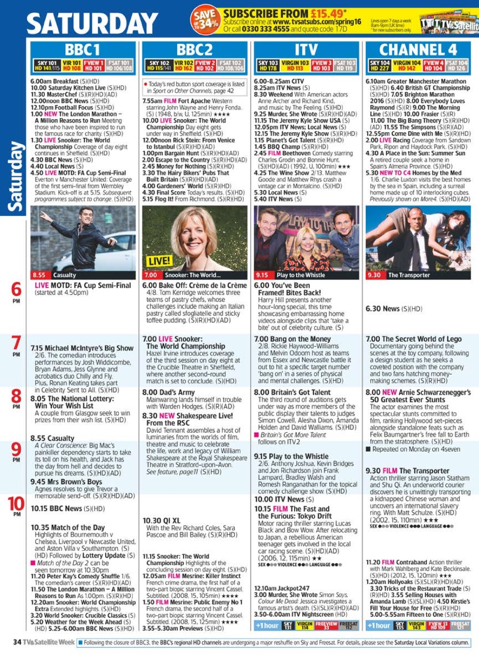 TV & Satellite Week Preview Pages