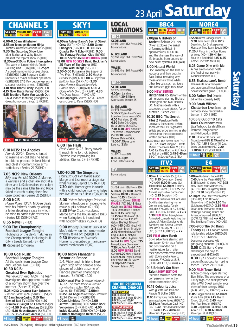 TV & Satellite Week Preview Pages