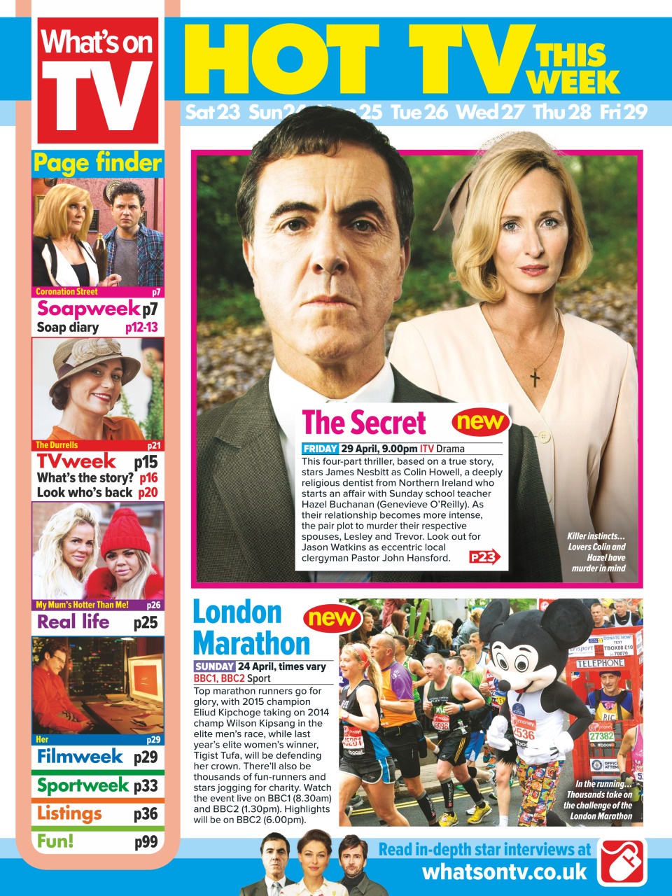 What's on TV Preview Pages