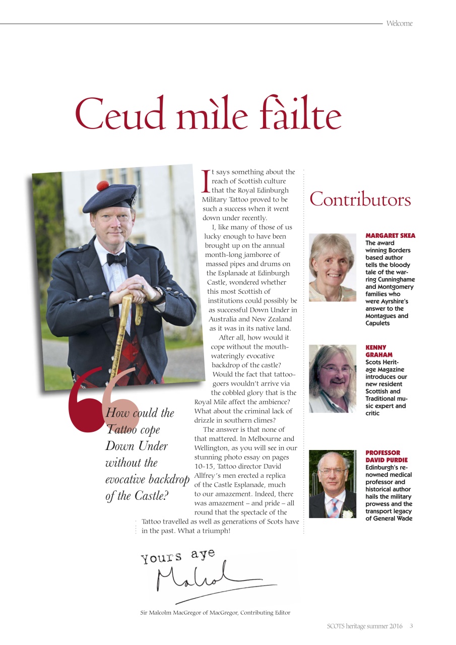 Scots Heritage Magazine Preview Pages