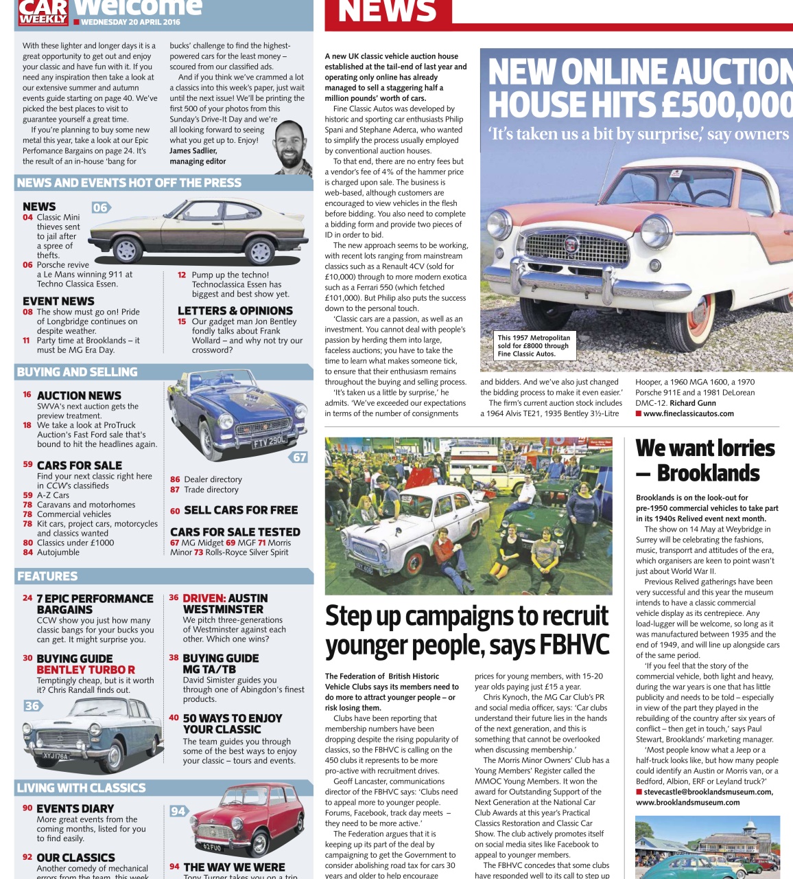 Classic Car Weekly Preview Pages