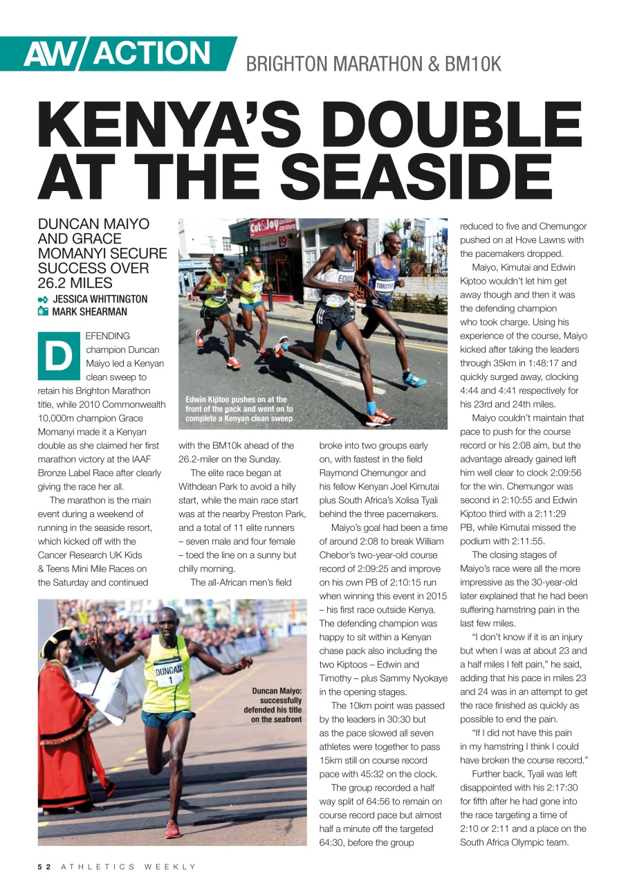 AW – Athletics Weekly Magazine Preview Pages