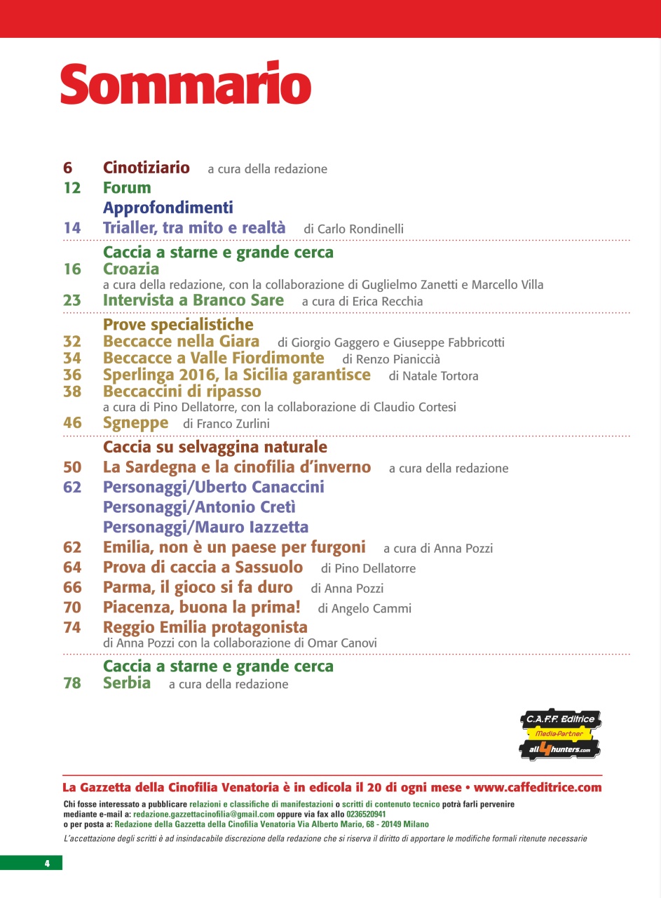 La Gazzetta Della Cinofilia Venatoria Preview Pages