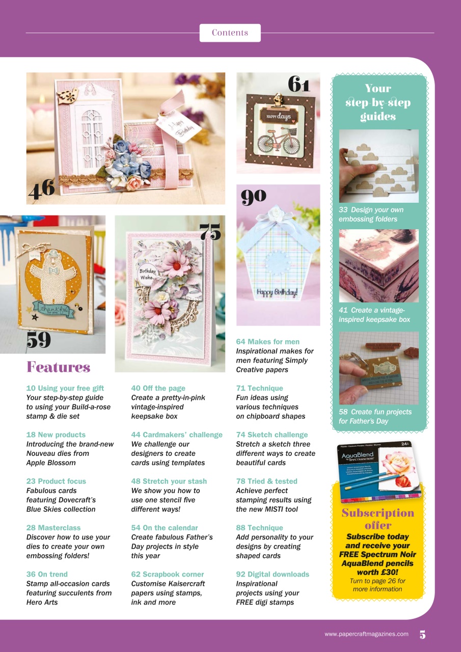 Simply Cards & Papercraft Preview Pages