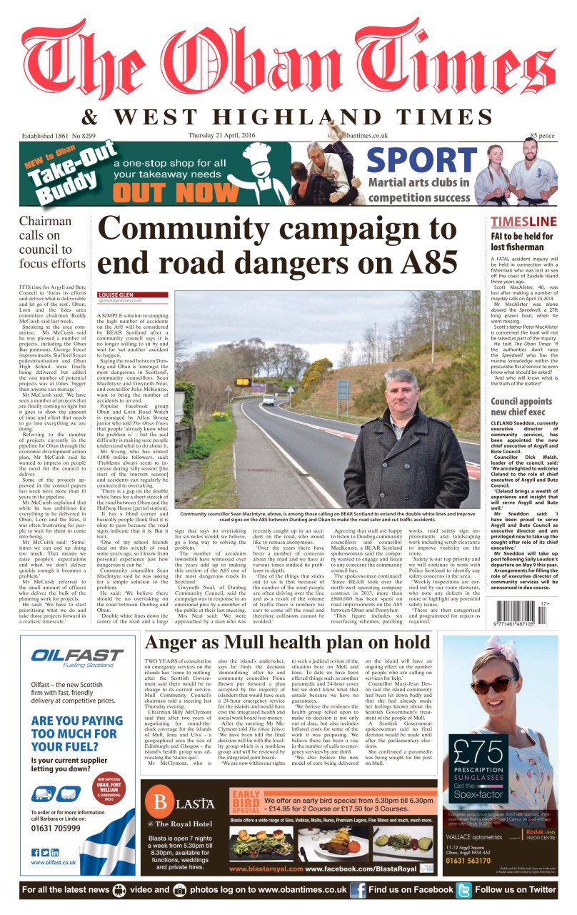 The Oban Times & Lochaber Times Preview Pages