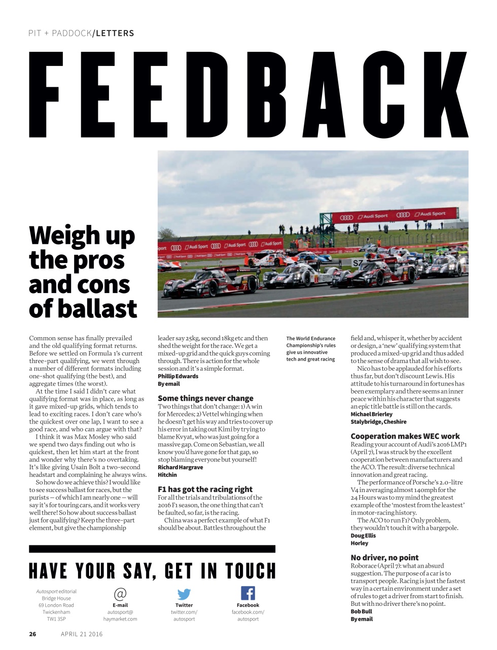 Autosport Preview Pages