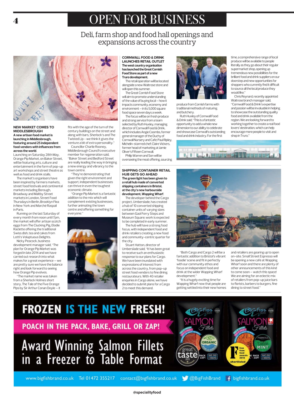 Speciality Food Preview Pages