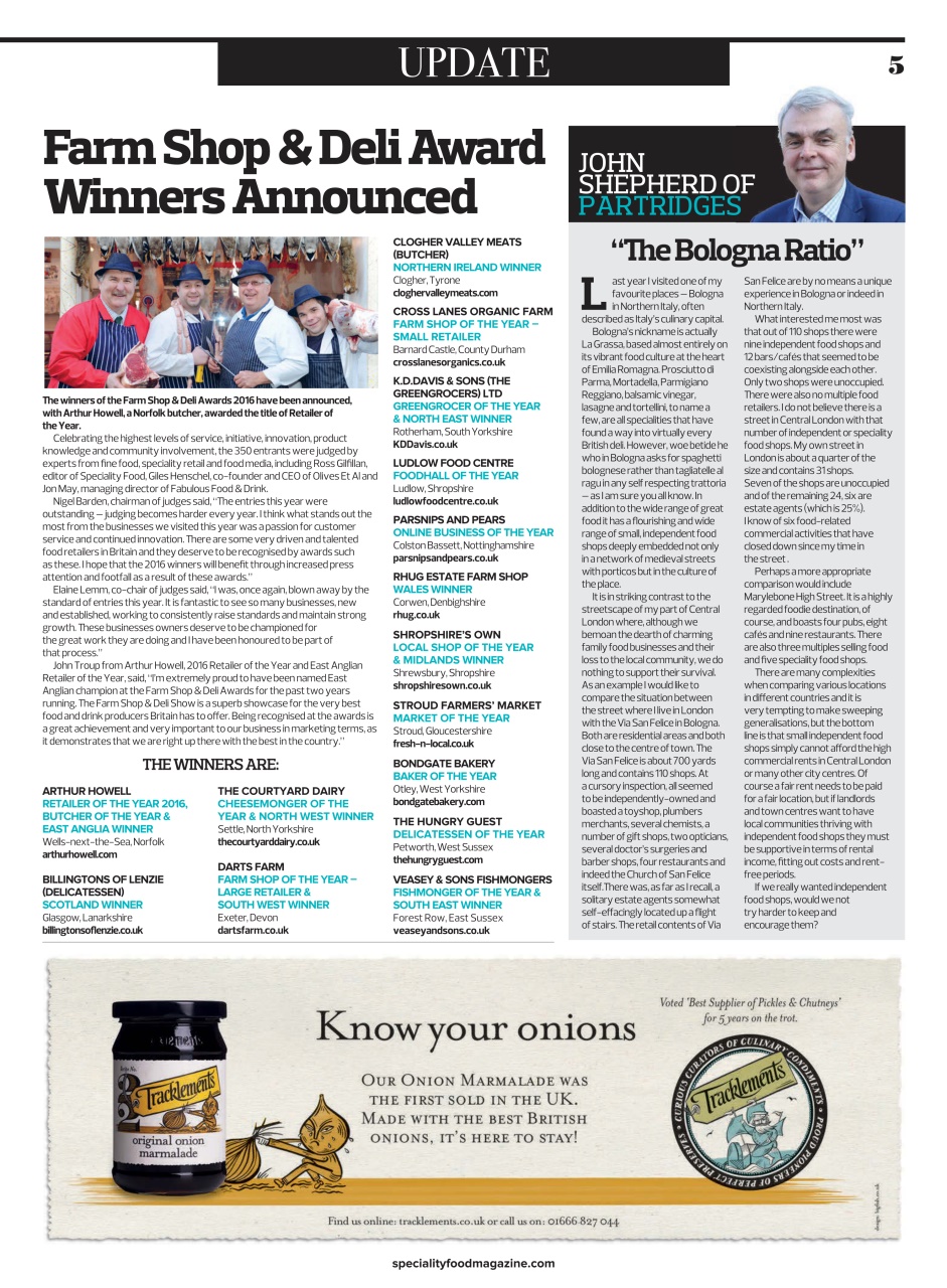 Speciality Food Preview Pages
