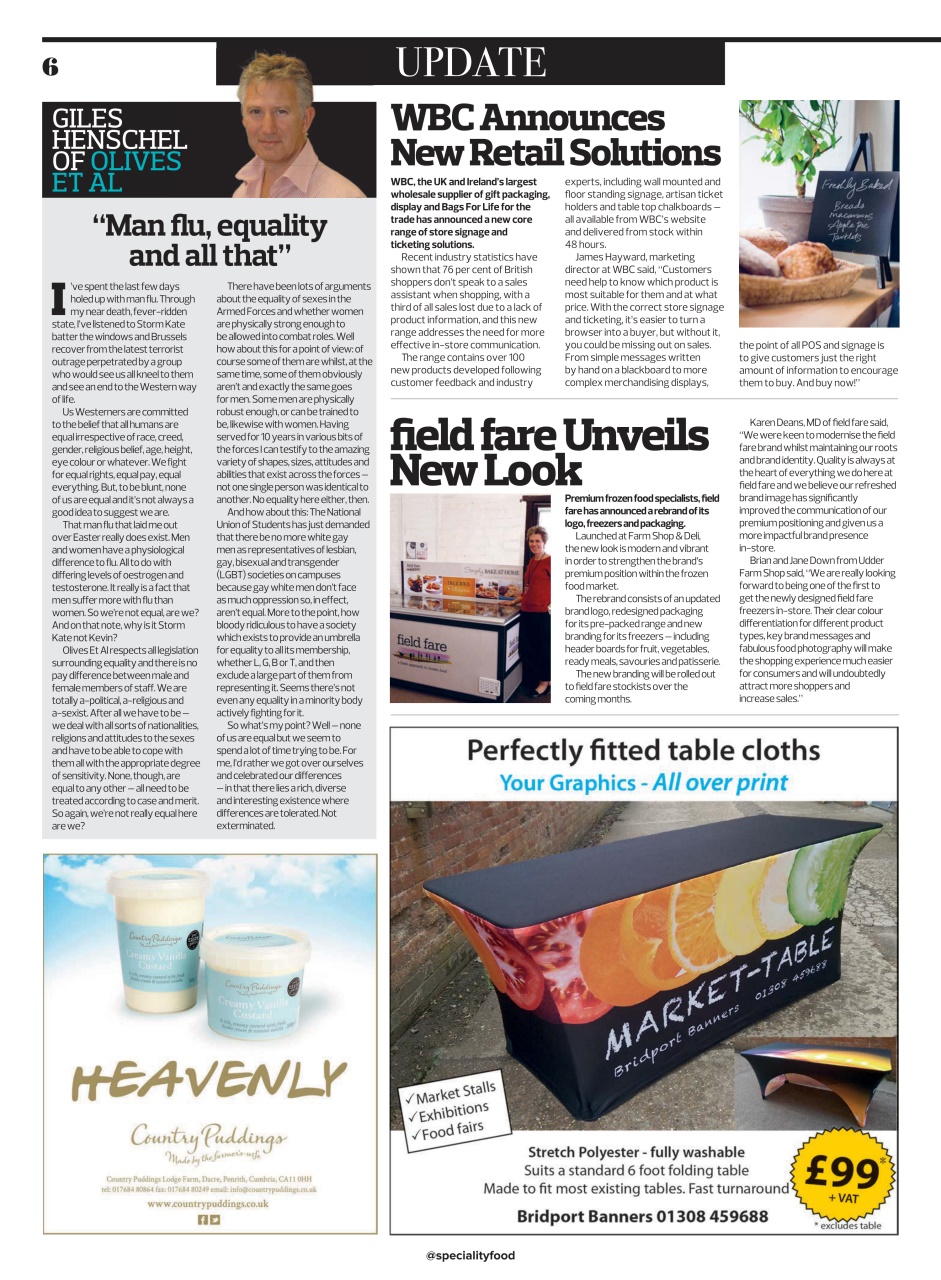 Speciality Food Preview Pages