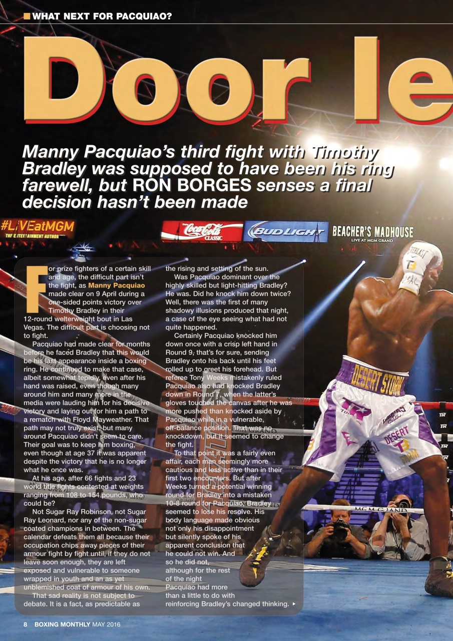 Boxing Monthly Preview Pages