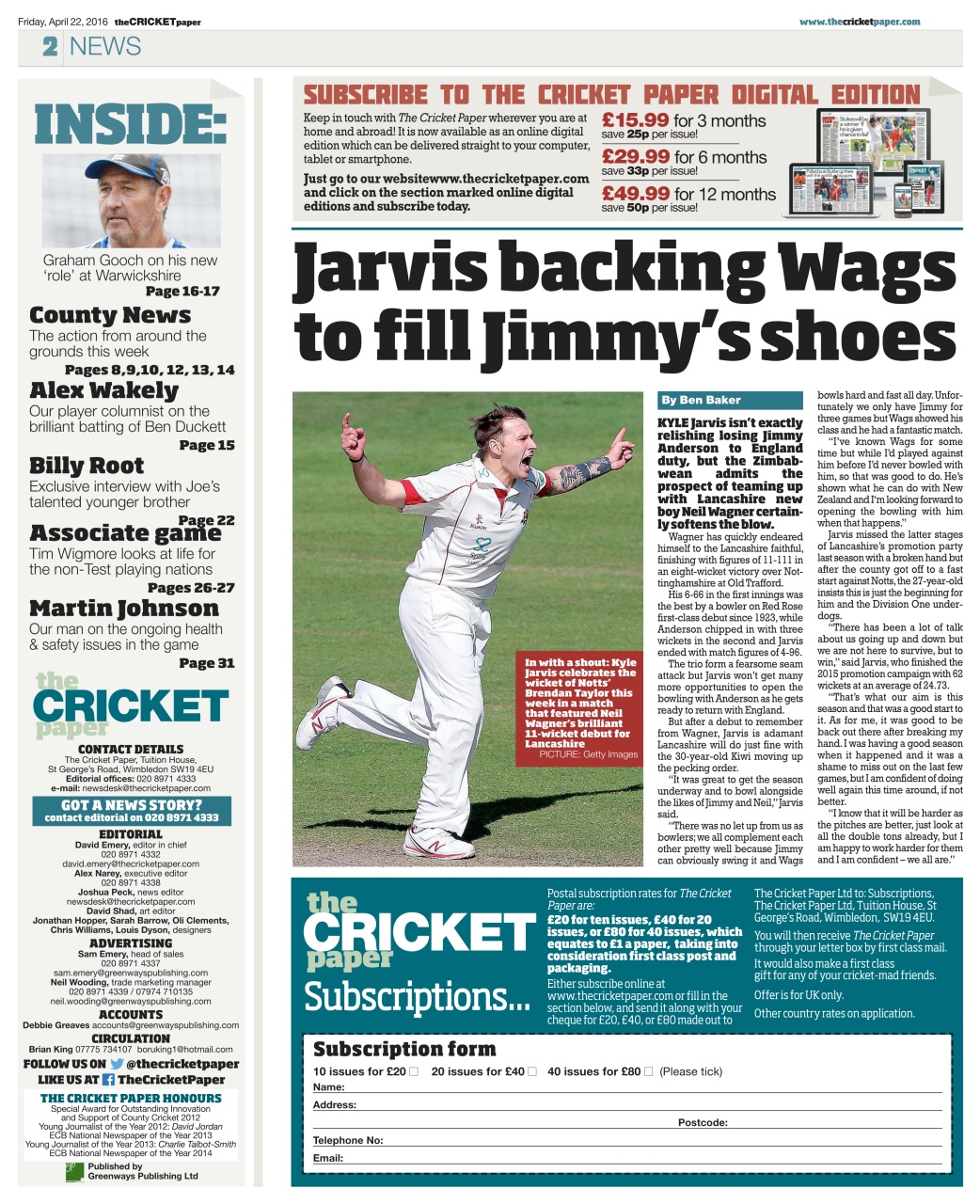 The Cricket Paper Preview Pages