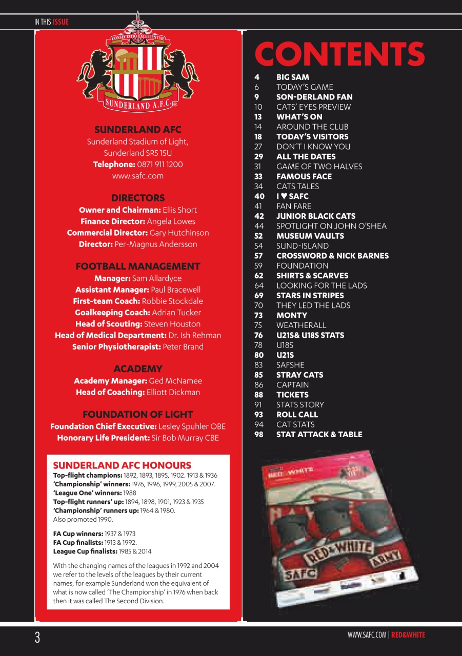Sunderland FC Preview Pages