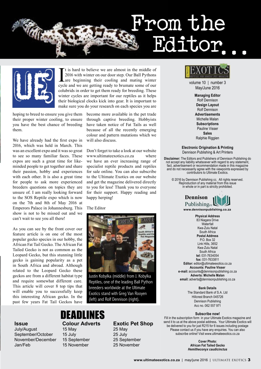 Ultimate Exotics Preview Pages