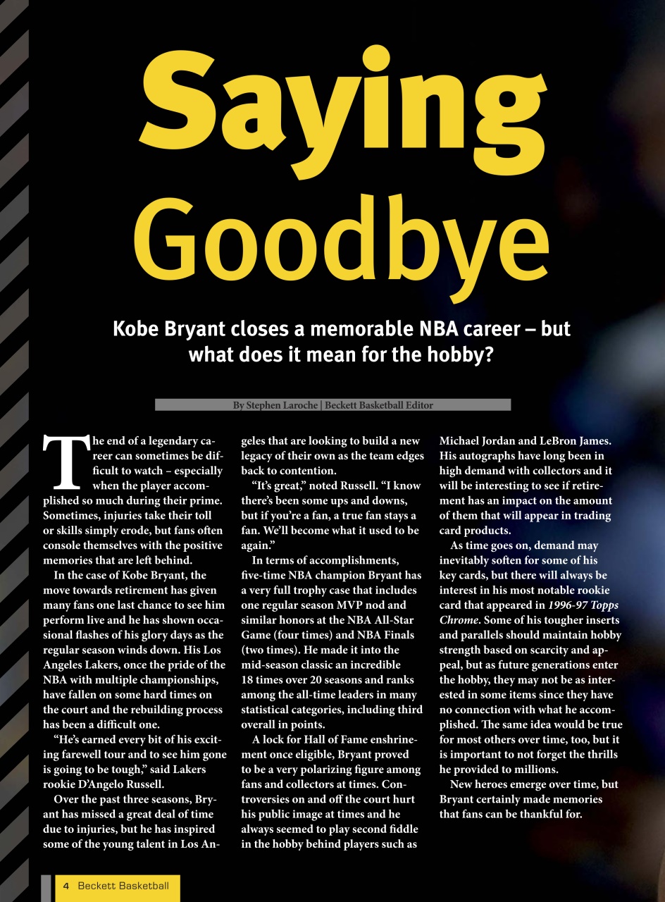 Beckett Basketball Magazine Preview Pages