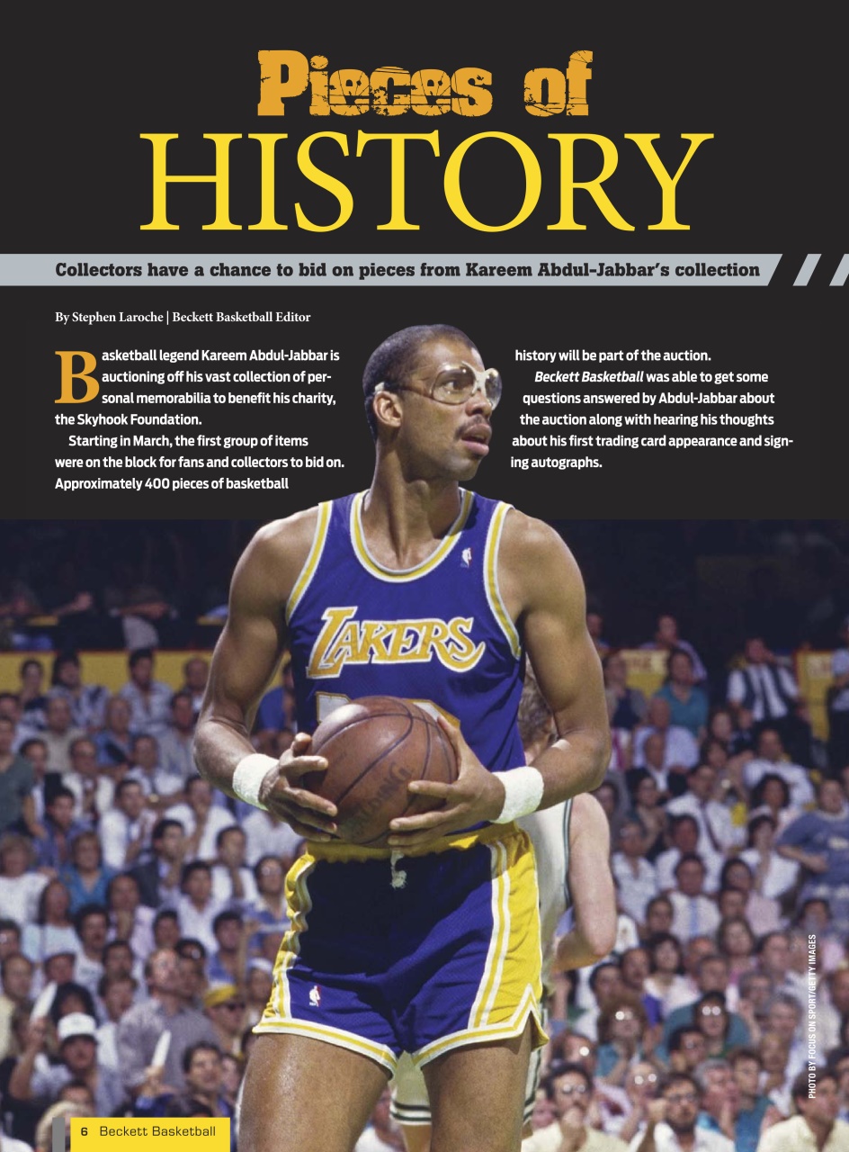 Beckett Basketball Magazine Preview Pages