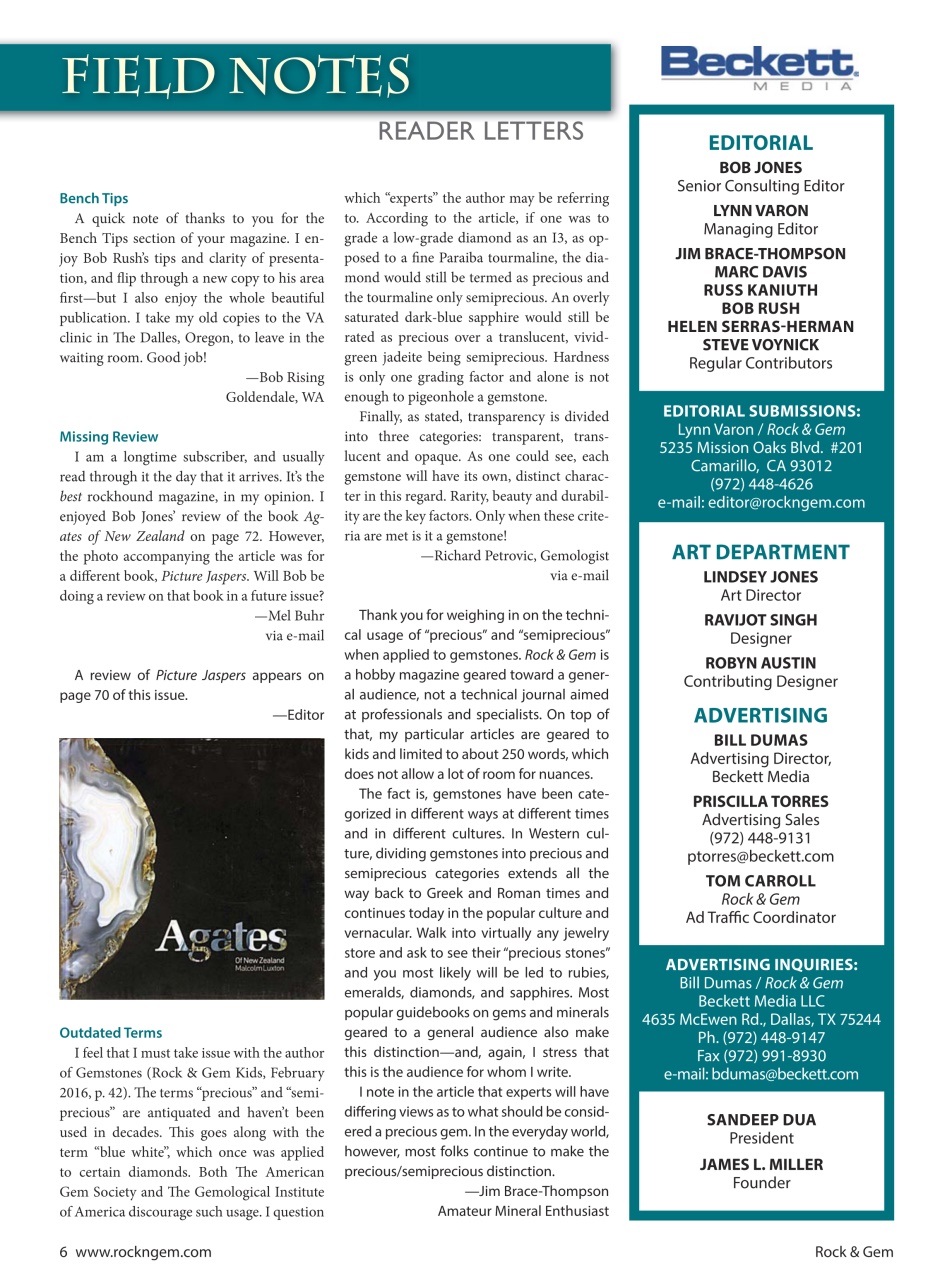 Rock&Gem Magazine Preview Pages