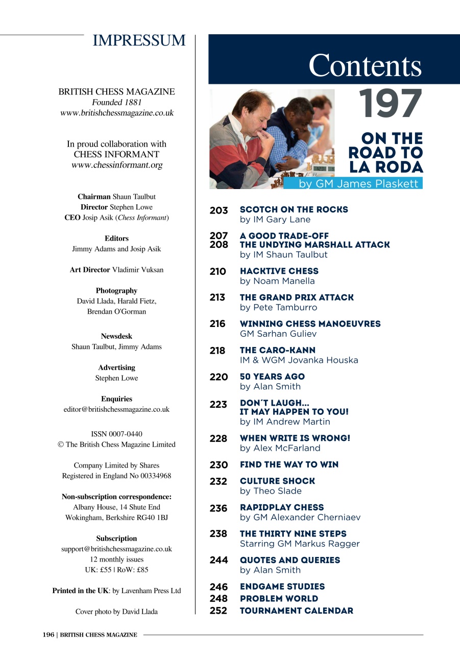 British Chess Magazine Preview Pages