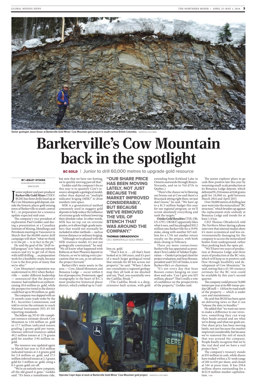 The Northern Miner Preview Pages