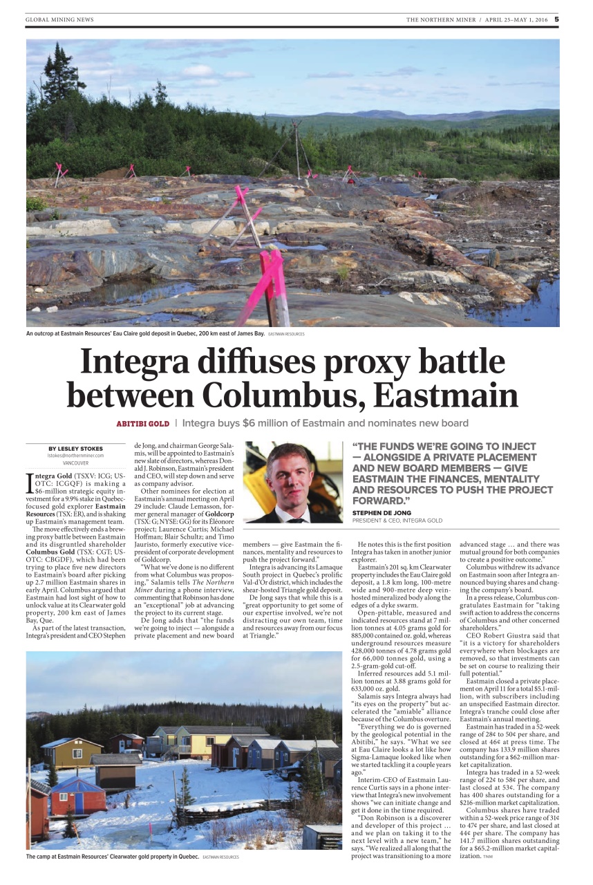 The Northern Miner Preview Pages