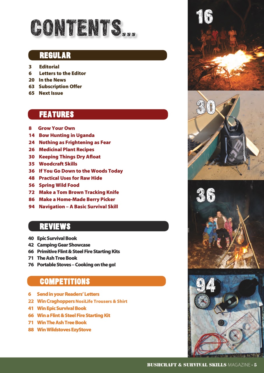 Bushcraft & Survival Skills Magazine Preview Pages