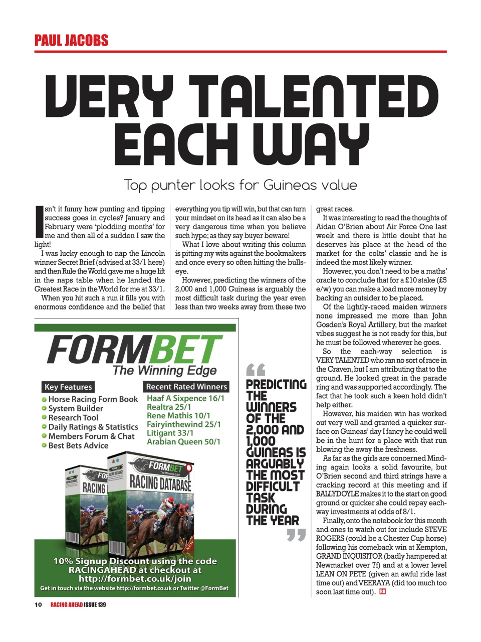 Racing Ahead Preview Pages