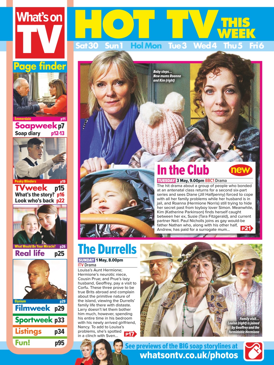 What's on TV Preview Pages