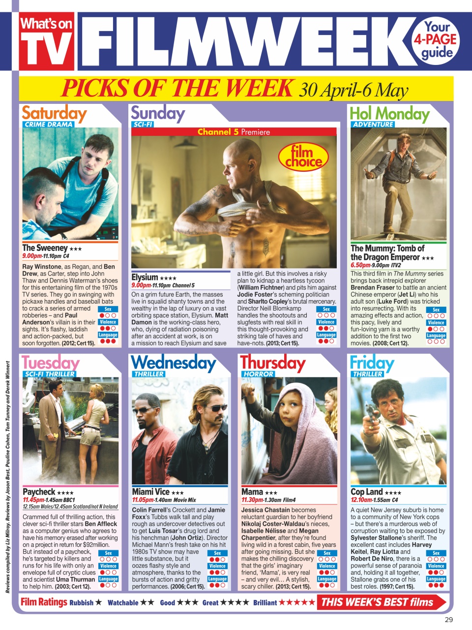 What's on TV Preview Pages
