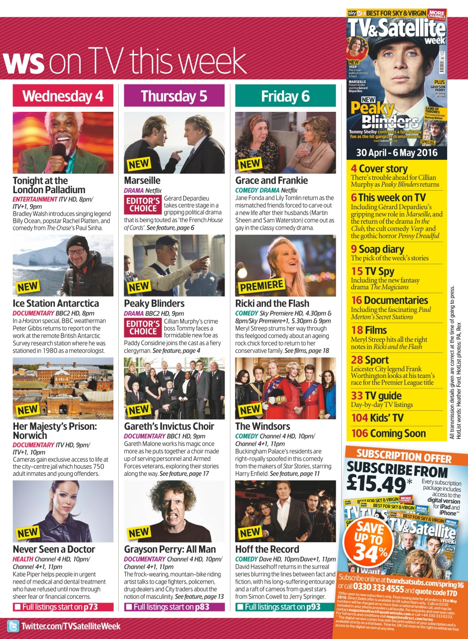 TV & Satellite Week Preview Pages