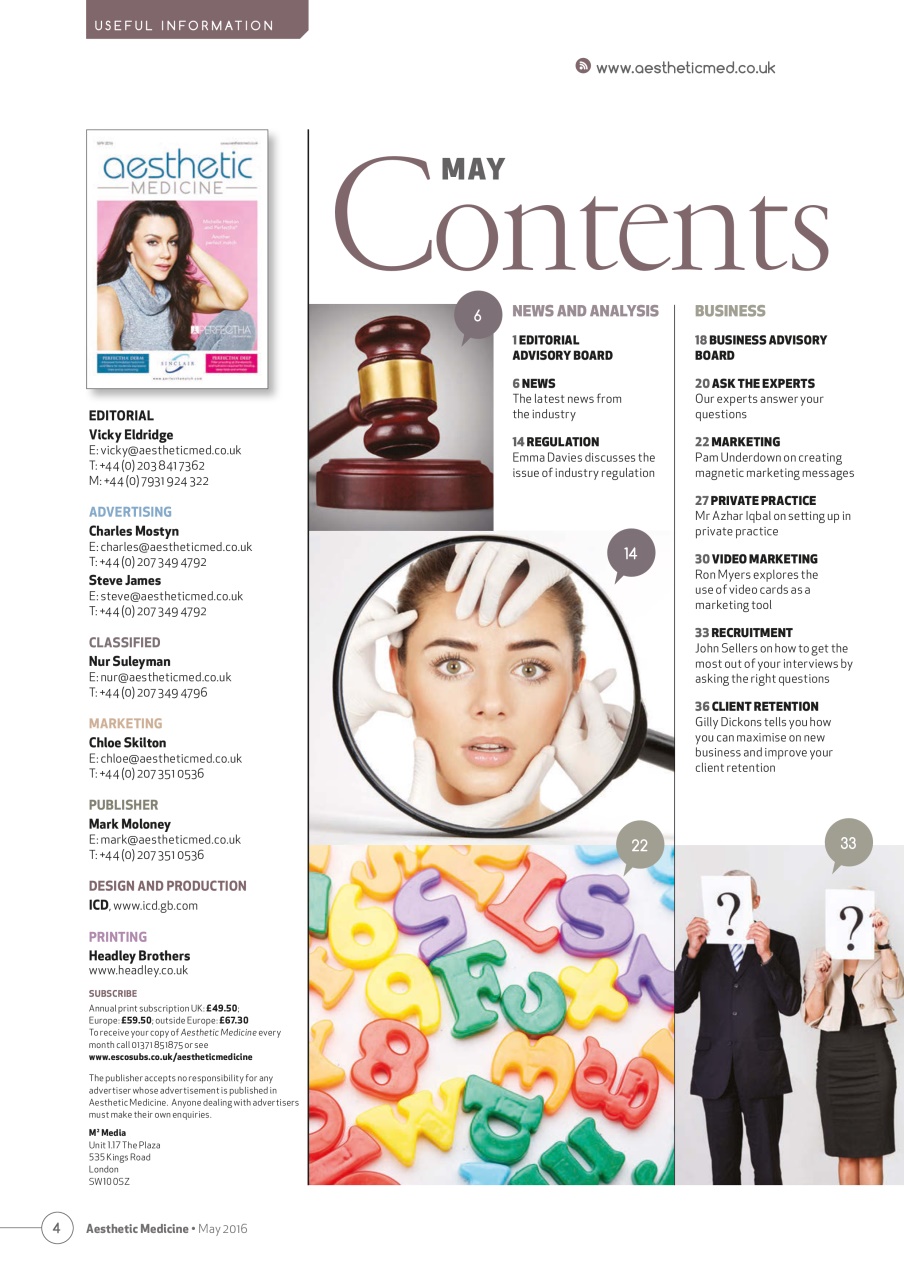 Aesthetic Medicine Preview Pages