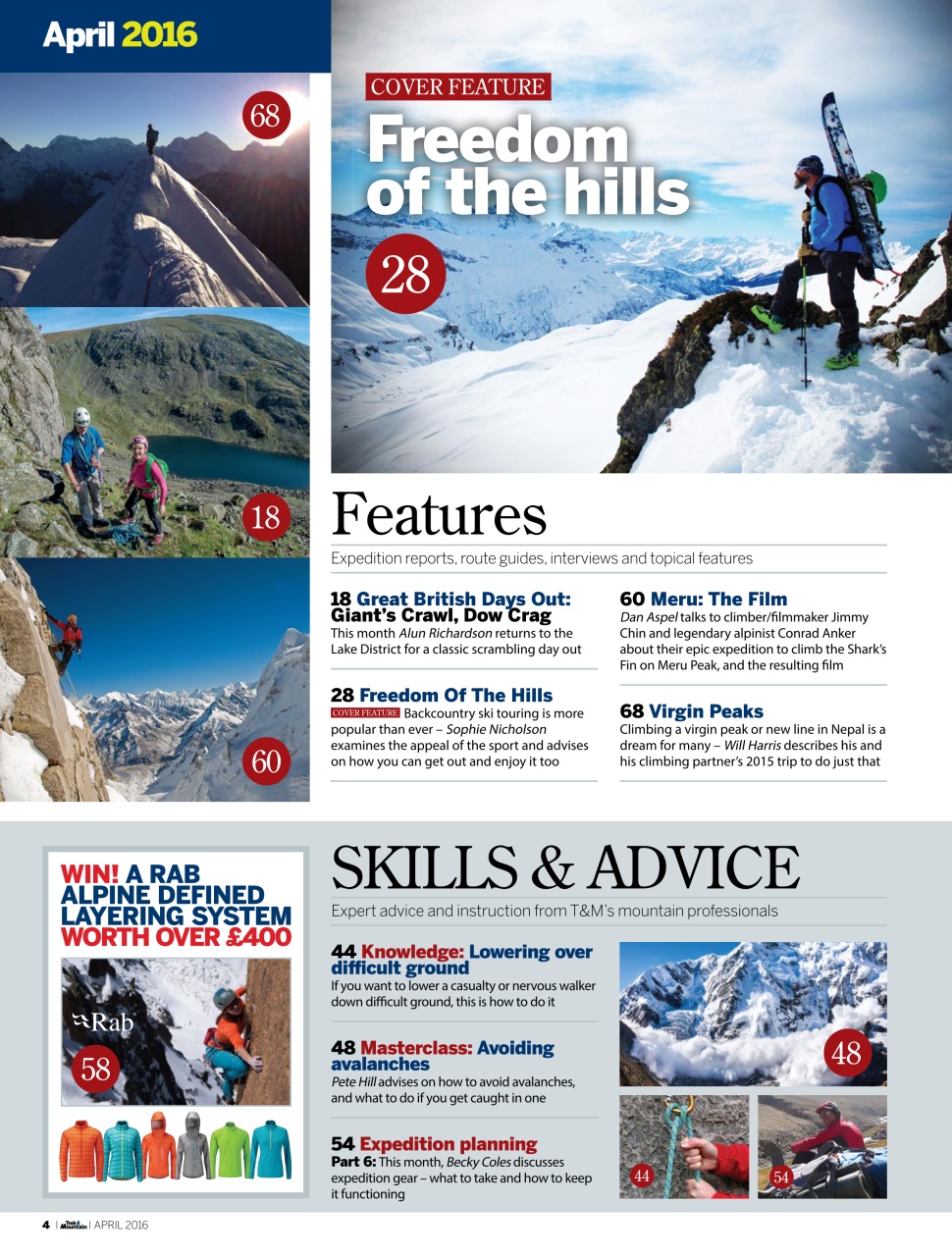 Trek & Mountain Magazine Preview Pages