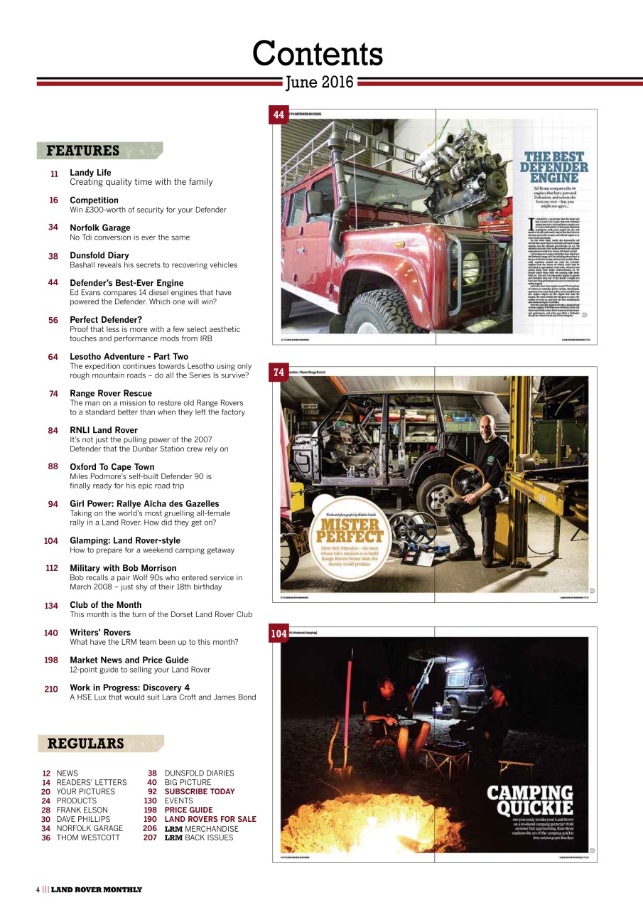 Land Rover Monthly Preview Pages
