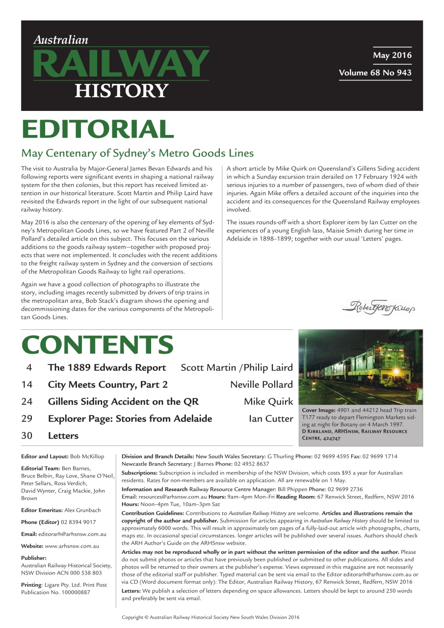 Australian Railway History Preview Pages