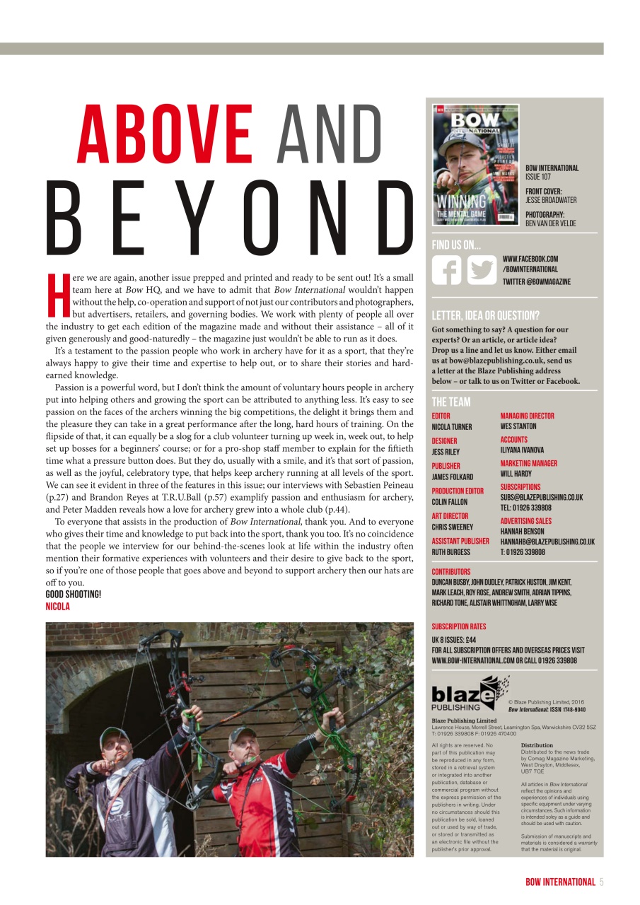 Bow International Preview Pages