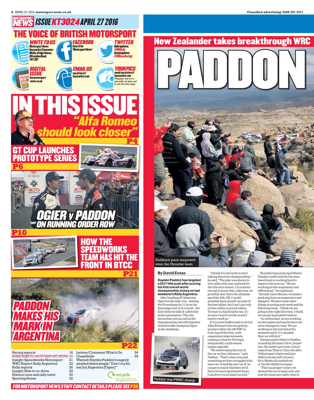 Motorsport News Preview Pages