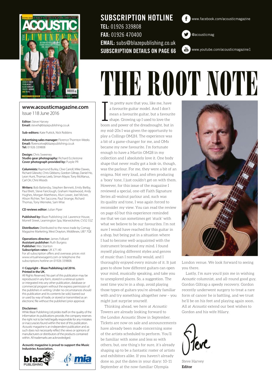 Acoustic Preview Pages