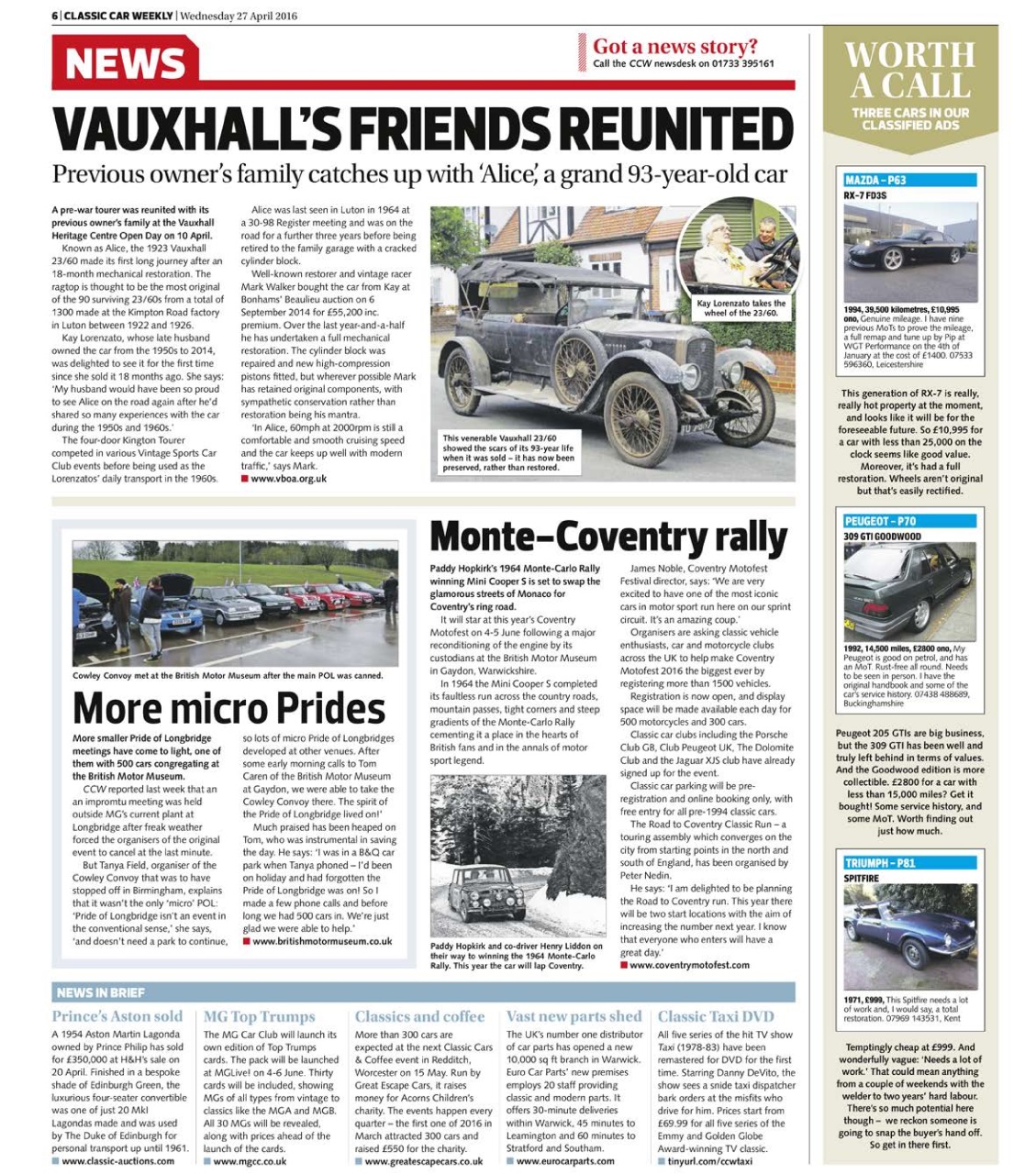 Classic Car Weekly Preview Pages