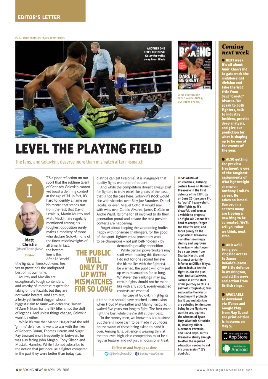 Boxing News Preview Pages