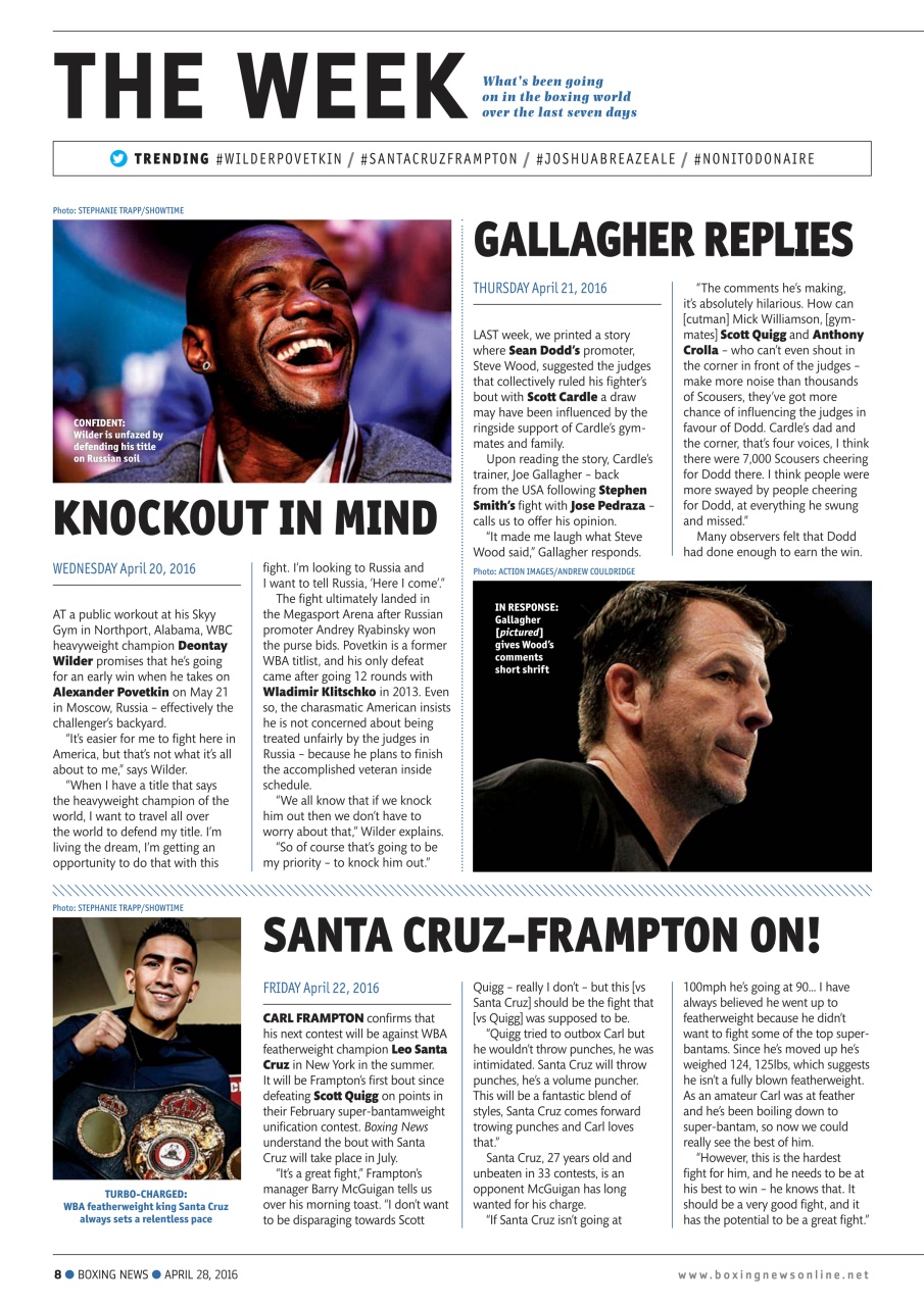 Boxing News Preview Pages