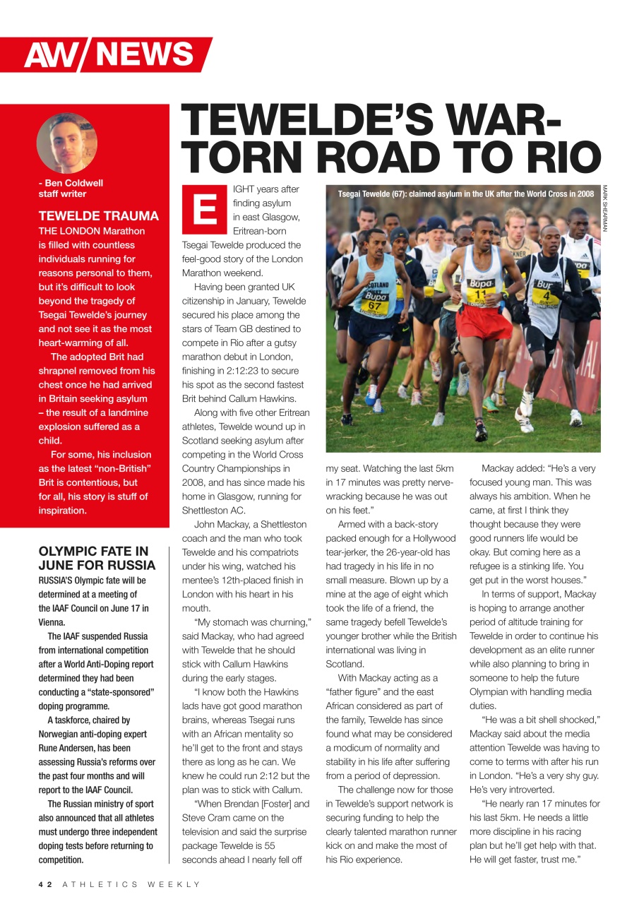 AW – Athletics Weekly Magazine Preview Pages