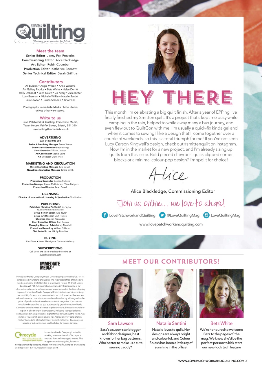 Love Patchwork & Quilting Preview Pages