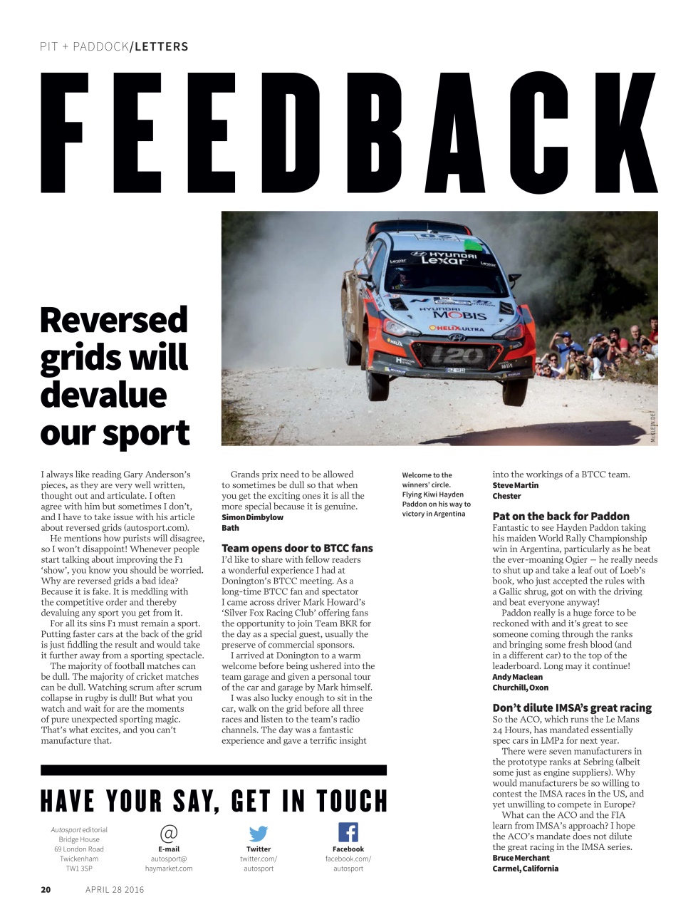 Autosport Preview Pages