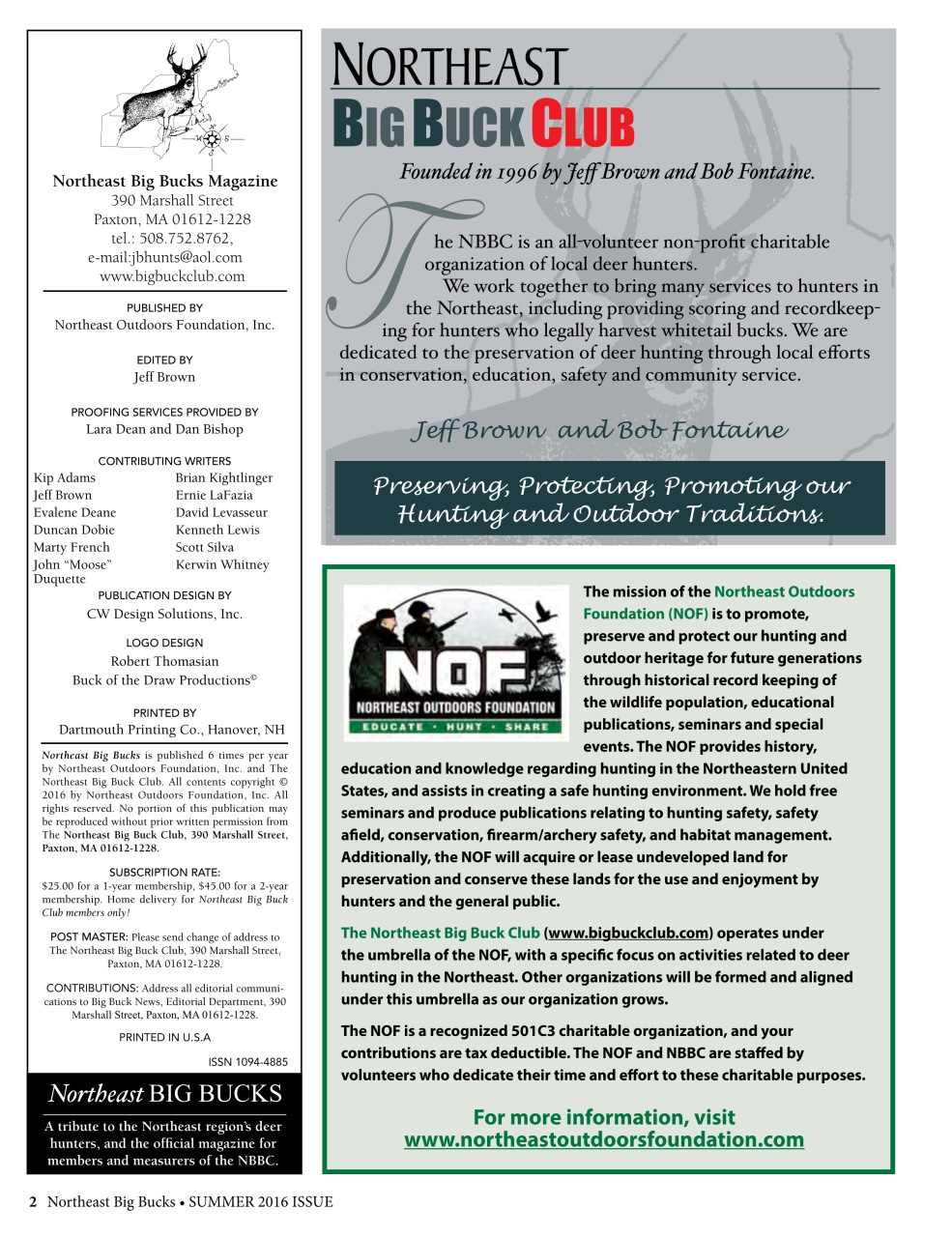 Northeast Big Bucks Preview Pages
