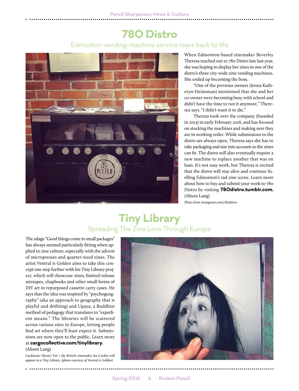 Broken Pencil Preview Pages