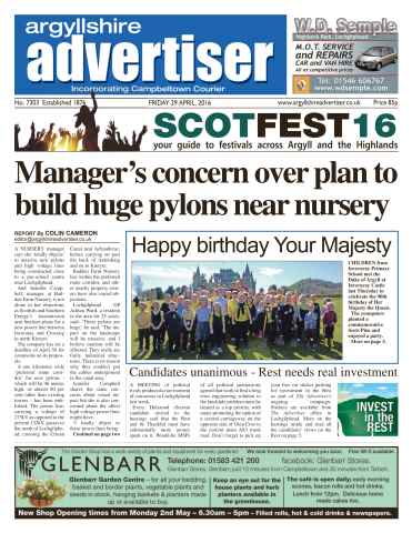 Argyllshire Advertiser issue 29th April 2016