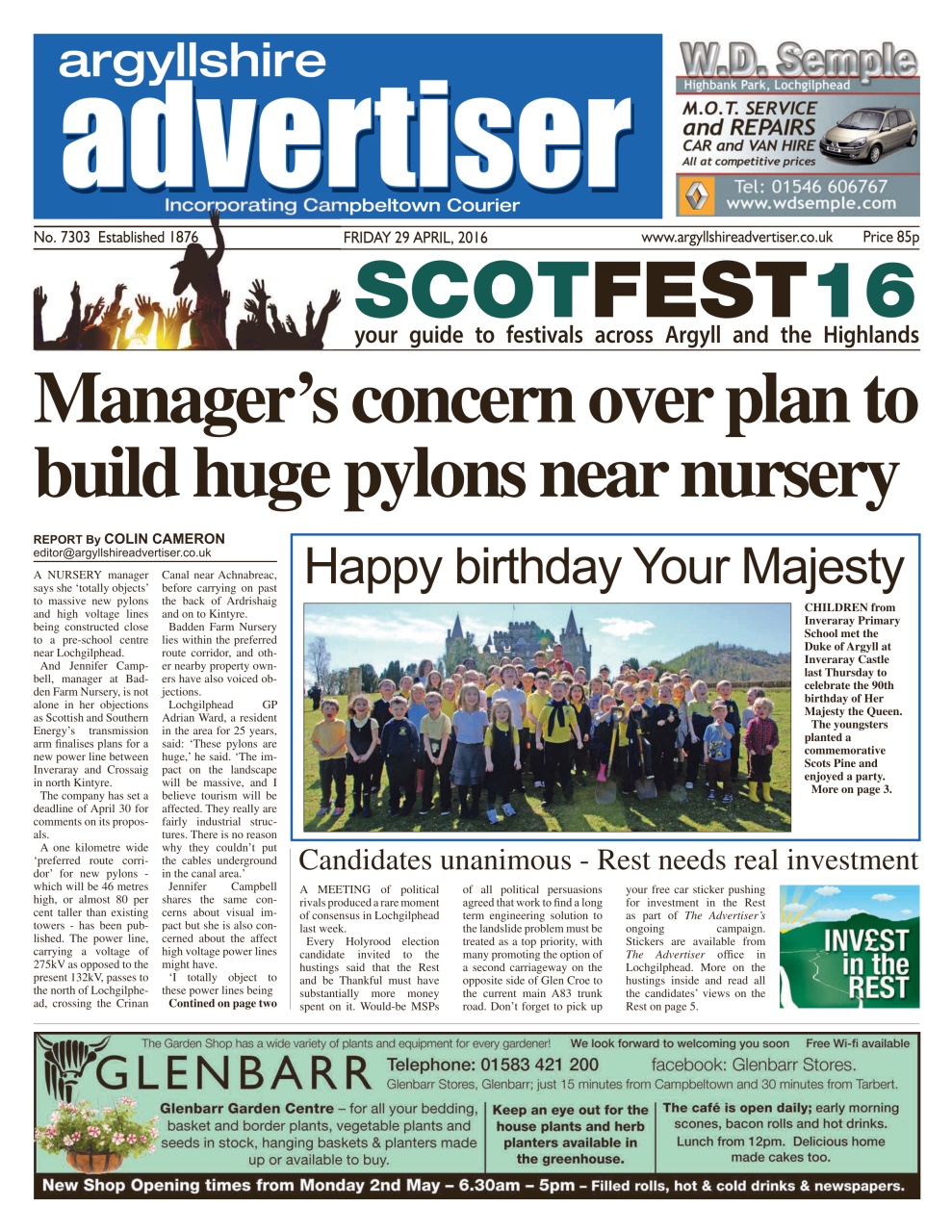 Argyllshire Advertiser Preview Pages