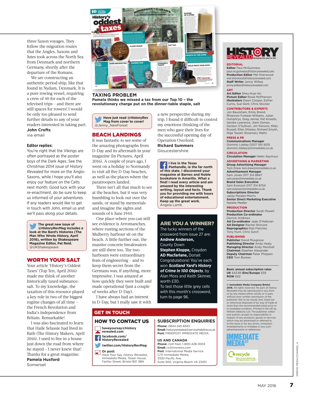 BBC History Revealed Magazine Preview Pages