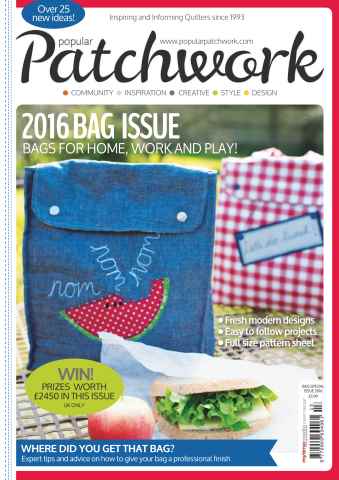 Popular Patchwork Magazine issue Bag Special 2016