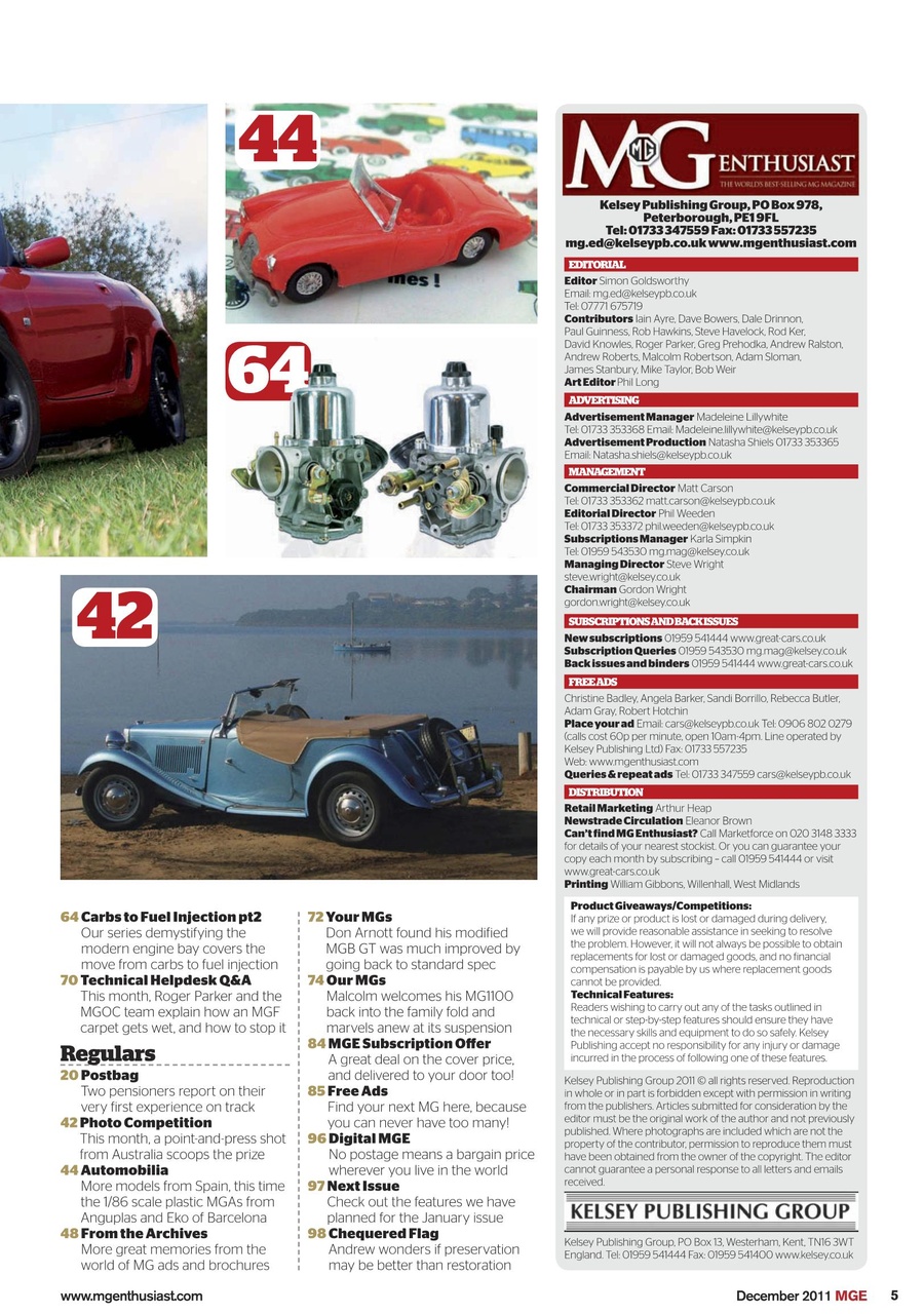 MG Enthusiast Preview Pages
